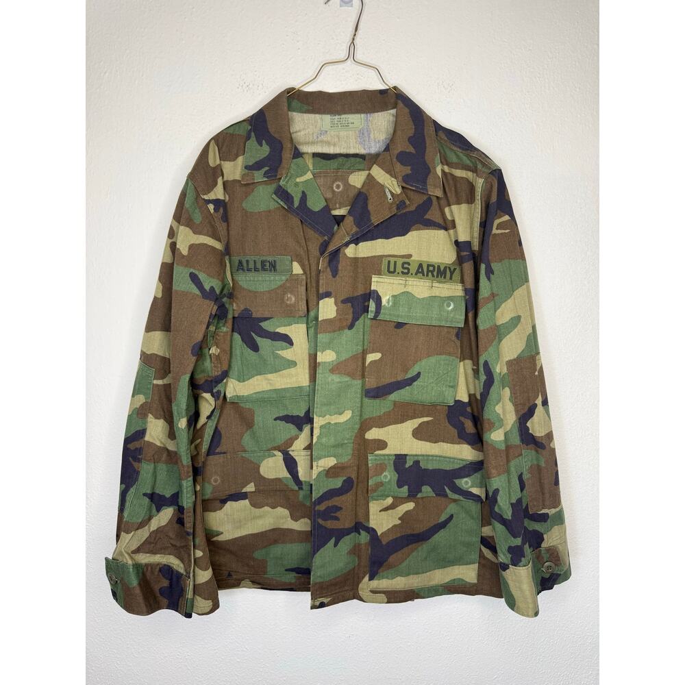 US Army Woodland BDU Uniform Set Medium Short Ripstop Coat Pants Military Camo